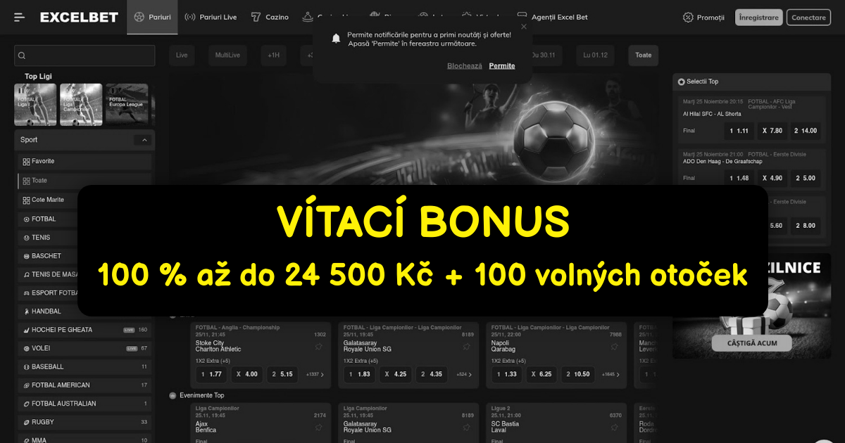 ExcelBet Casino Česko: Top automaty s bonusem 3000 Kč