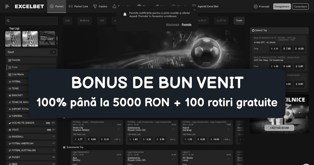 ExcelBet Casino România: Sloturi online top cu bonus 3000 RON